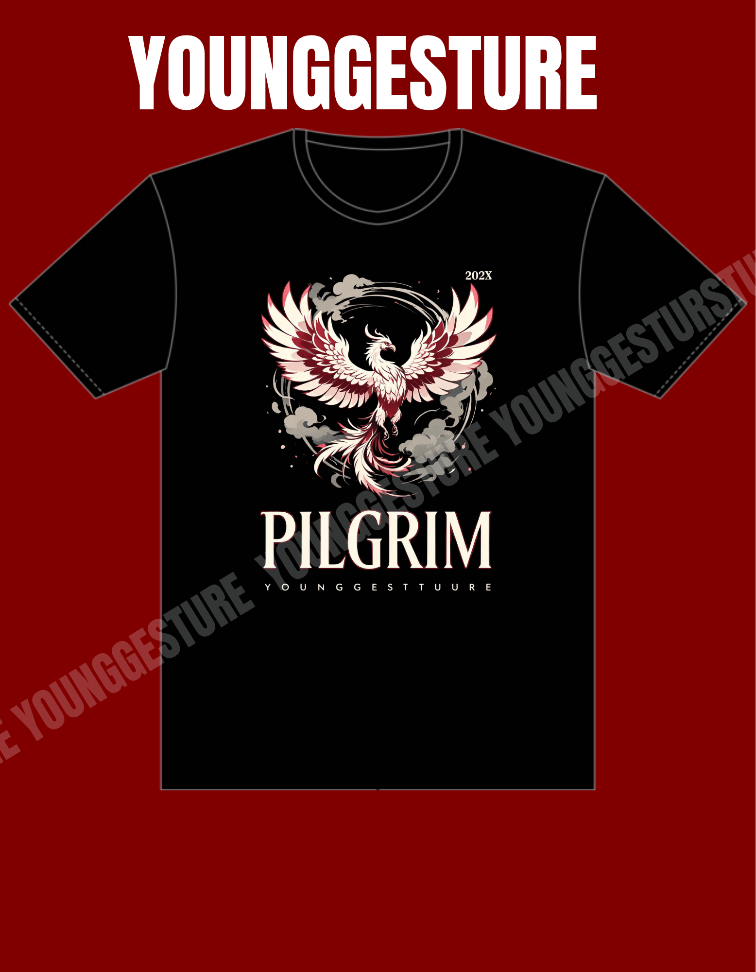 pilgrim phoenix oversized graphic tee | unisex | younggesture pilgrim phoenix oversized graphic tee | unisex | younggesture